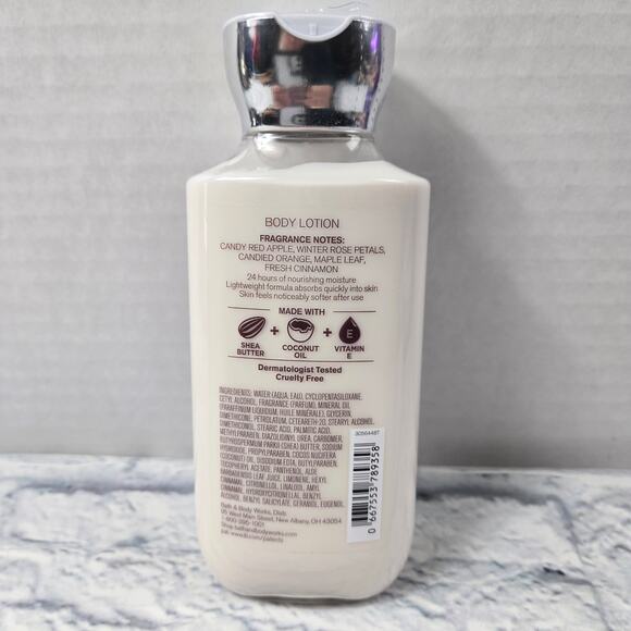 Sealed Bath and Bodyworks Winter Candy Apple 24 Hour Body Lotion 8oz Shea Butter - Picture 5 of 8